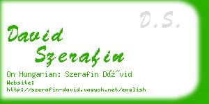 david szerafin business card